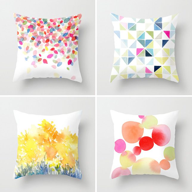 DIY on the Fly™-Decorative Watercolor Accent Pillows