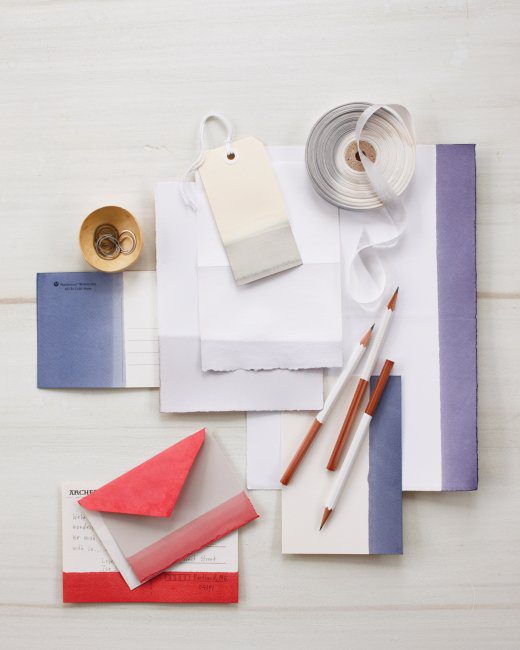 DIY on the Fly™- Dip-Dyed Stationery